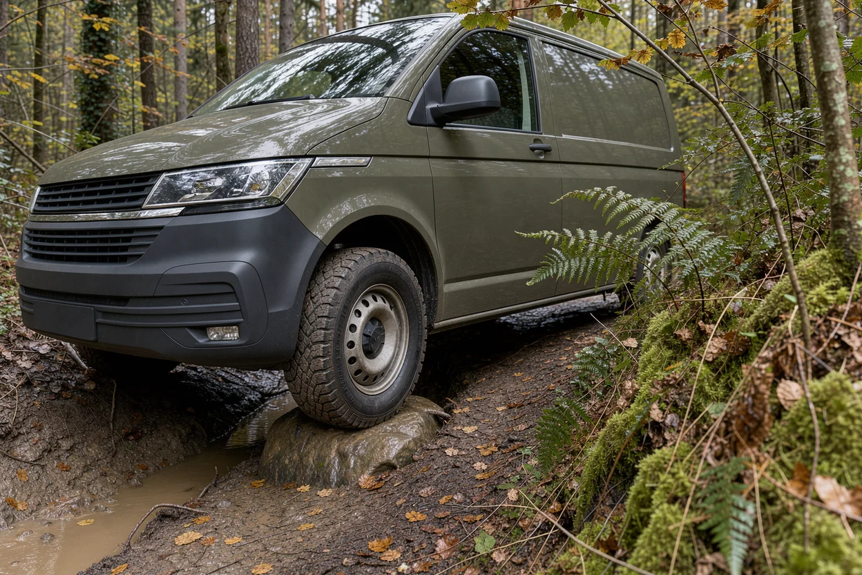 Illustrative scene for Physical Footprint, Terrain Access, and Driver Ergonomics