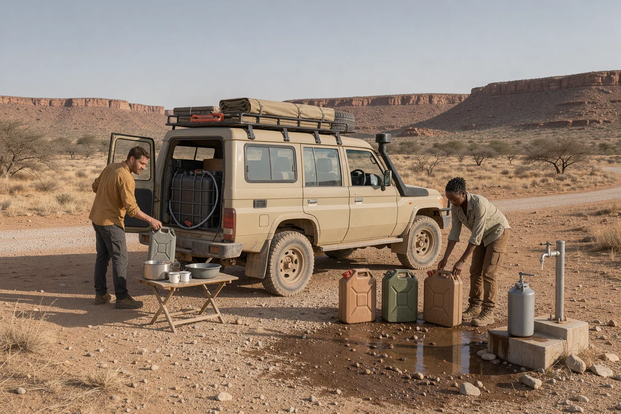 Illustrative scene for How Much Fresh Water Do You Need for Overland Travel?