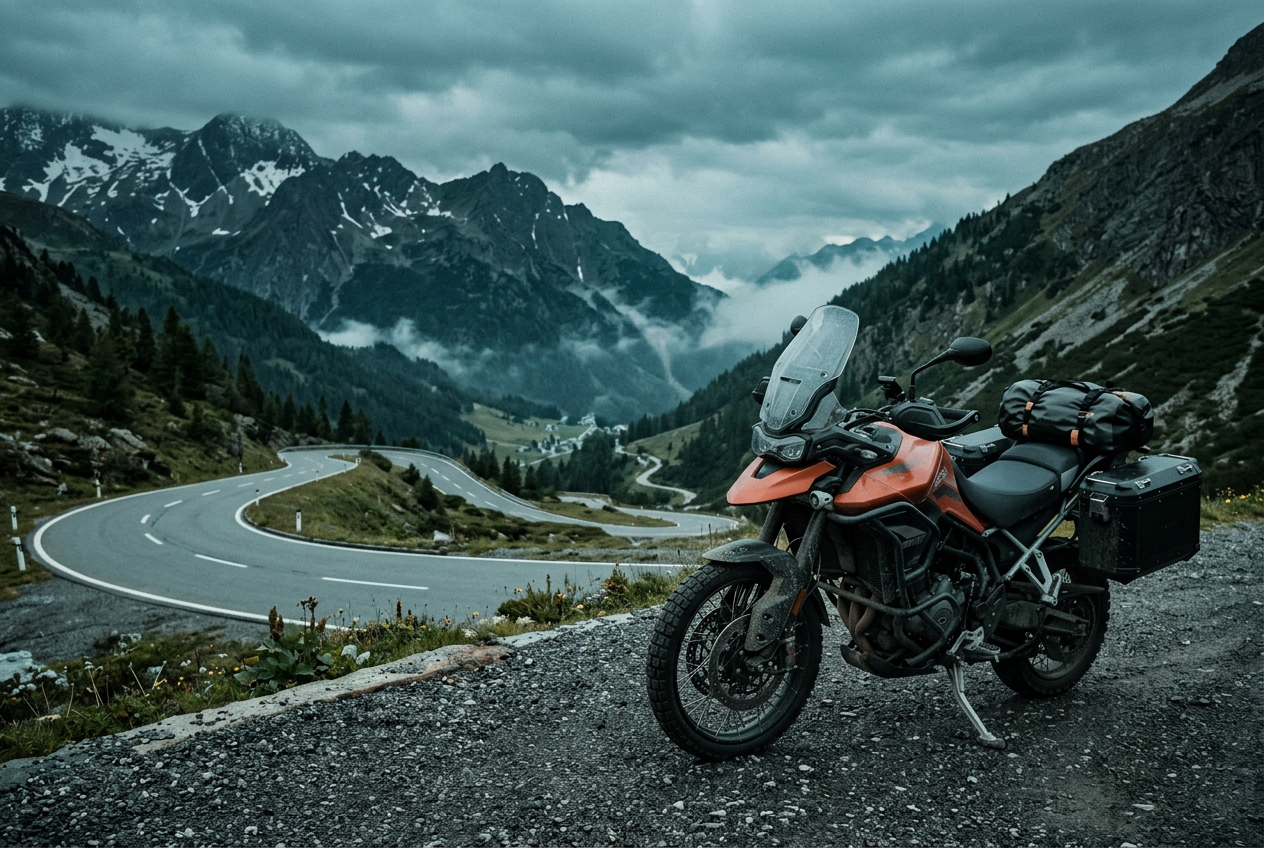 Illustration of Adventure Touring Motorcycle